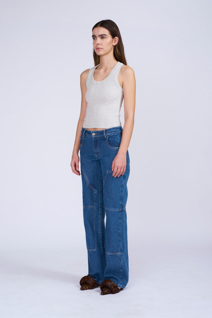 INDIGO WIDE JEANS